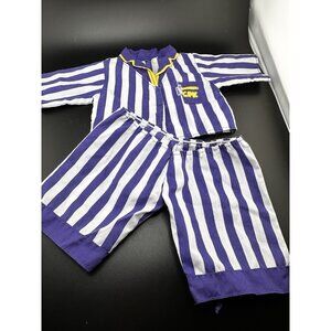 Vtg Cabbage Patch Kids‎ Doll Clothes VHTF 1990 Boys Blue White Striped Pajamas